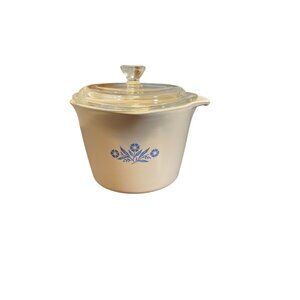 Vintage Corning Ware Cornflower Blue 1 Qt /4 Cup Sauce Maker P-55-B w/Lid